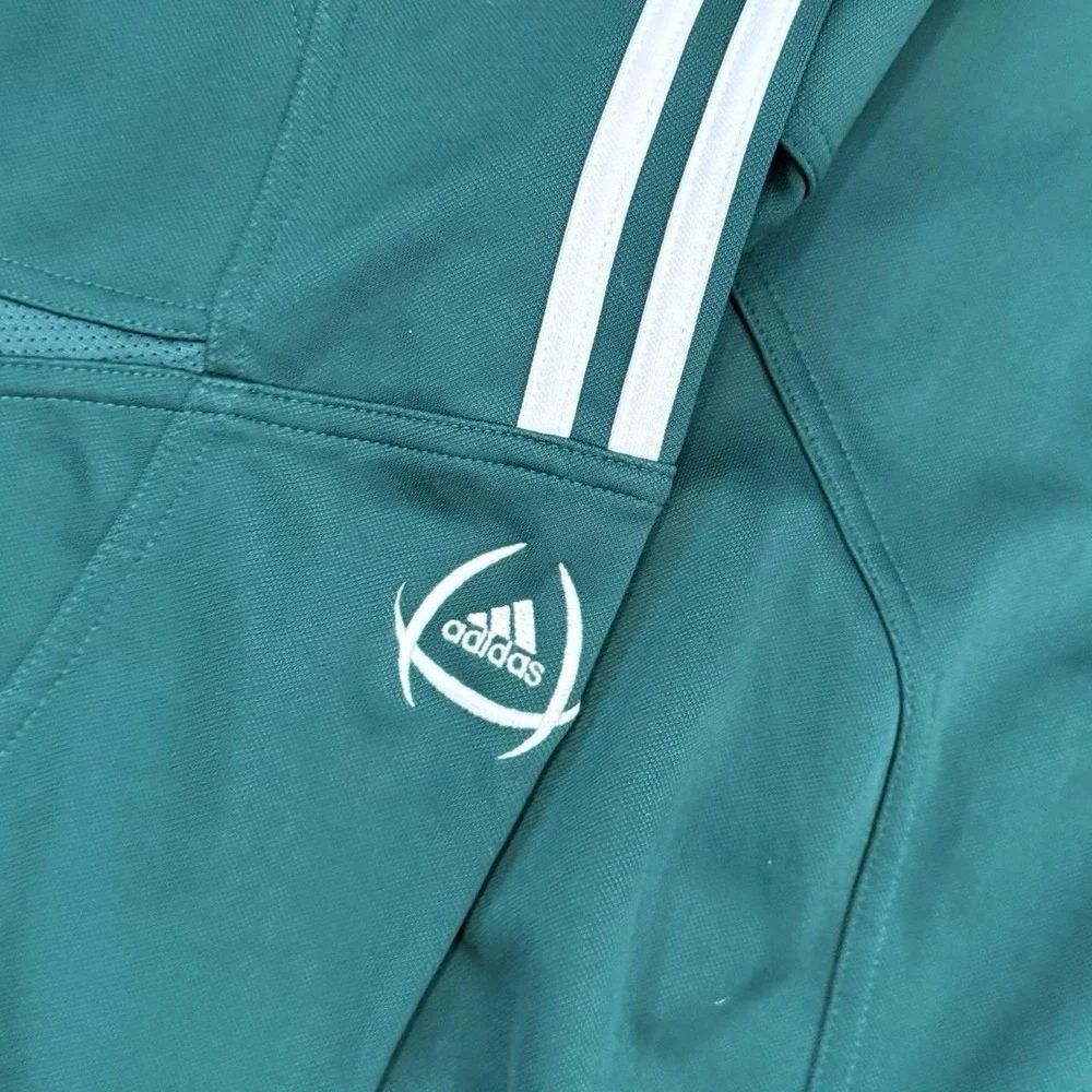 Vintage Adidas 2005 Full Zip Green Track Jacket Adult Size Small Sportswear Y2K